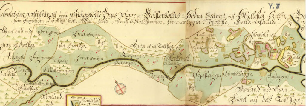 Karta över västra hjoggböle 1717